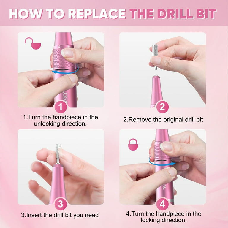 Sdlogal 3-in-1 Electric Nail Drill, Polisher, Vacuum Cleaner