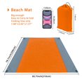 thumbnail image 2 of Beach Blanket Picnic Blankets for Adults, Oversized Lightweight Beach Mat, Portable Picnic Mat, Sand Proof Mat for Travel, Camping, Hiking, Packable w/Bag (79"×83", Orange), 2 of 8