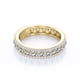 thumbnail image 3 of JeenMata Alianza de Boda de Eternidad con Moissanita de Talla Brillante Redonda de 0,75 Quilates con Doble Pavé Chapada en Oro Amarillo de 18 K sobre Plata, 3 of 6