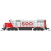 Walthers N Scale GP38-2 Diesel Locomotive Soo Line Red/White Large Logo #4407