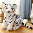 thumbnail image 1 of Simulation small tiger plush toy white 28cm, 1 of 8