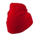 thumbnail image 4 of Smile Snowman Embroidered Beanie - Red OSFM, 4 of 5