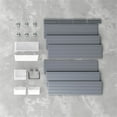 thumbnail image 7 of RST Brands Flow Wall 13 PC Plastic Slatwall Bin Ladder Hook Storage Set - Silver, 7 of 7