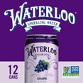 thumbnail image 5 of Waterloo Sparkling Water, Grape, 12 fl oz, 12 Pack Cans, 5 of 7