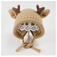 thumbnail image 5 of Baby Hat Cute Little Elk Toddler Warm Earflap Beanie para Otoño Invierno (Khaki) JAMW Sencillez, 5 of 5