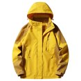 thumbnail image 4 of GEWSEY Womens Winter Snow Jacket Mountain Hiking Jacket Windbreaker Rain Coat Plus Size Outdoor Jacket Fleece Lined Down Coat (Yellow, M), 4 of 5