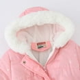 thumbnail image 4 of Kids Winter Warm Snow Clothes Outwear Winter Boys And Girls Waist Long Collar Hooded Jacket Cotton Coat Hooded Kids Toddler Thick Zipper Coat Outwear Clothes, 4 of 8