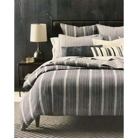 Oake Bedding Chambray Collection Pleated Duvet Cover