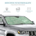 thumbnail image 4 of YFYANG Front Windshield Sun Shade, Green Vintage Texture Foldable Car Visor for Cars, Trucks, SUVs, Medium, 4 of 9
