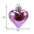 thumbnail image 3 of 36Pcs Heart Ornaments Multi Finish Heart Baubles Hanging Ornaments for Christmas Tree Valentine’s Day Decor Party Decoration, 3 of 5
