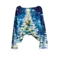 thumbnail image 5 of successthop Womens Christmas Ugly Sweater Light Tree Knit Long Sleeve Crewneck Fall Winter Pullover Knitwear Print Tops, 5 of 5