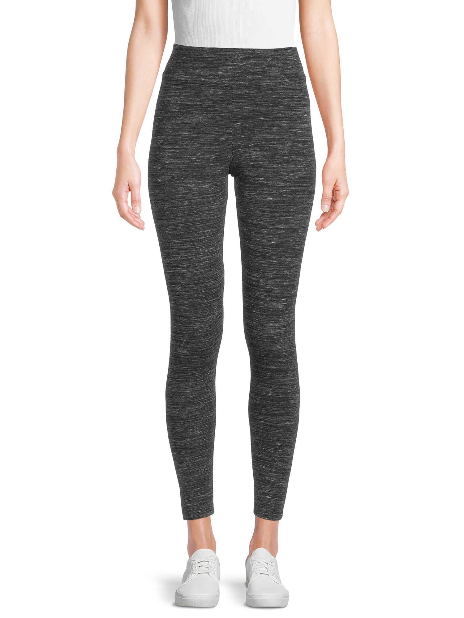 Time and Tru Women's High-Rise Ankle Knit Leggings, Available in 1, 2, and 3-Packs, 27" Inseam, Sizes S-XXXL