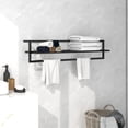 thumbnail image 1 of vidaXL Towel Rack Black 95x25x22 cm Iron, 1 of 1