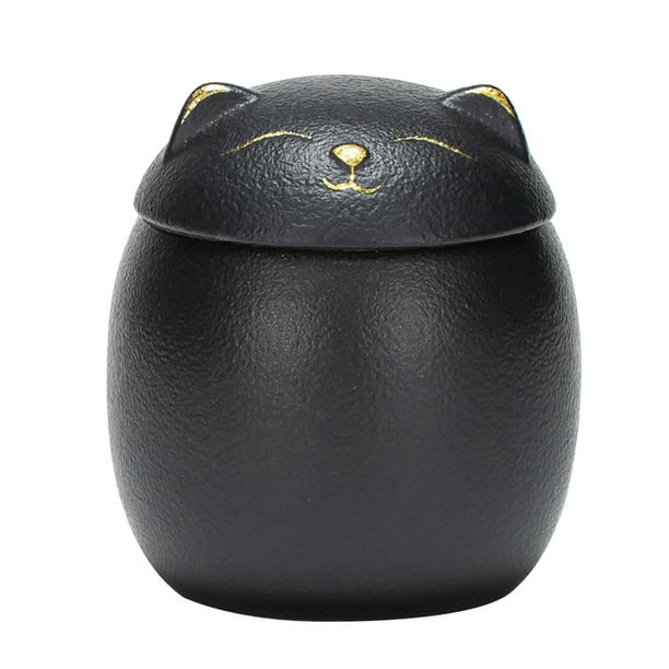 Gato cerámico tarro de té de cocina Tarro de almacenamiento Cartoon Cat Recobrapionero Mini Tarro de almacenamiento
