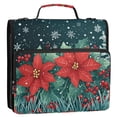 thumbnail image 5 of FORMRS Zipper Binder with Shoulder Strap 2-inch Ring 500 Sheet Capacity File Bag, Christmas Poinsettia, 5 of 5