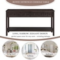 thumbnail image 3 of Rustic Console Table, Long Sofa Table with 4 Drawers and Bottom Storage Shelf, Narrow Rectangular Table for Entryway Living Room Hallway, 60", Espresso, 3 of 9