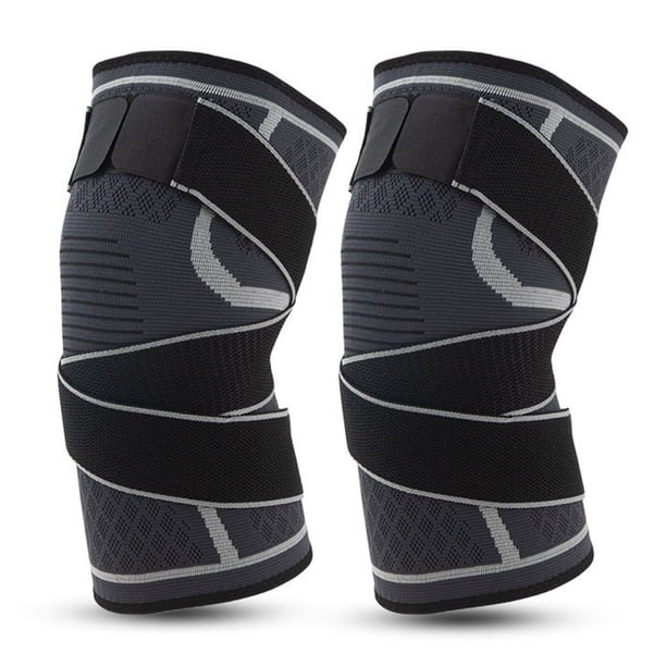 2 rodilleras de nailon transpirables para hombre y mujer, soporte para aliviar el dolor, para correr, talla M (60-70 kg)