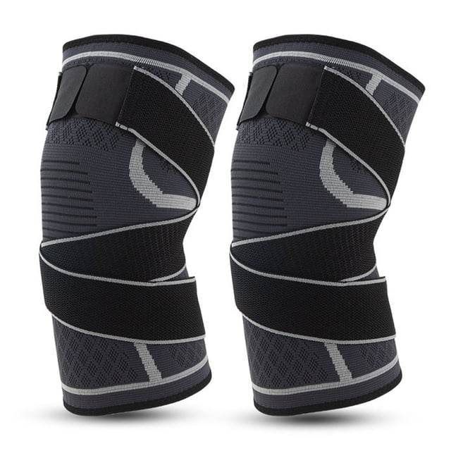 2 rodilleras de nailon transpirables para hombre y mujer, soporte para aliviar el dolor, para correr, talla M (60-70 kg)