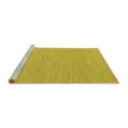 thumbnail image 2 of Ahgly Company Machine Washable Indoor Round Abstract Yellow Contemporary Area Rugs, 3' Round, 2 of 4