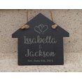 thumbnail image 3 of Darling Souvenir MADE WITH LOVE Custom Slate Engraved First Home Christmas Ornament with String Personalized Housewarming Gift, 3 of 4