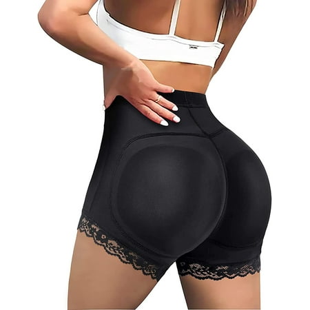 

Irisnaya Women s Butt Lifter Shapewear Padded Lace Panties Seamless Hip Enahncer Body Shaper Boyshort Underwear(Black X-Large)