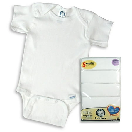 5 Pack White Onesies - 3T