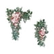 thumbnail image 3 of 2x Arco de flores para boda, hecho a mano, decorativo, estilo granja, artificial, floral Rosa, 3 of 9