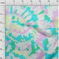 thumbnail image 3 of oneOone Polyester Spandex Turquoise Blue Fabric Asian Tie & Dye Sewing Material Print Fabric By The Yard 56 Inch Wide, 3 of 5