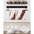 thumbnail image 3 of Marble Red Kitchen Dish Towels for Drying Dishes Set of 4, Gold Foil Ceramic Style Cracks Scratches Waffle Weave Microfiber Hand Tea Bathroom Towels Quick Dry & Absorbent Towel 15.7x23.6, 3 of 7