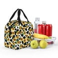 thumbnail image 4 of Rateoe Cute Cow Print Sunflower C Pattern Insulated Lunch Bag with Thick Aluminum Foil Lunch Tote Bag with Front Pocket for Men and Women, Ideal for Work, School, Picnics, and Travel, 4 of 5