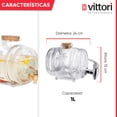 thumbnail image 3 of Dispensador de Bebidas VITTORI Vitrolero de Vidrio con corcho 1 Litro, 3 of 5