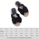 thumbnail image 2 of Sandalias planas abiertas Slotas de nudos de arco Sandalias al aire libre Boho (37) Negro, 2 of 9