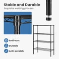 thumbnail image 5 of CONCETTA 4-Tier Adjustable Metal Storage Shelves, H - Versatile Organizer for Home, Office, Garage, 5 of 5