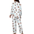 thumbnail image 5 of Kuiaobaty Mushroom Butterfly Print Pajamas Set Women's Long Sleeve Sleepwear Set Pajamas Set Crewneck Tops T-Shirts and Pants 2 Pack Set Nightwear Soft Loungewear Full Length Pajamas, Size 2XL, 5 of 7