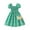 Green, variant on LUOGENLI Dresses for Girls 10-12 Prom Summer Children's Dress Set for Girls and Boys Featuring A Ruffled Design with Floral Prints For. Comes with A Matching Bag. Green Size 8-9 Years