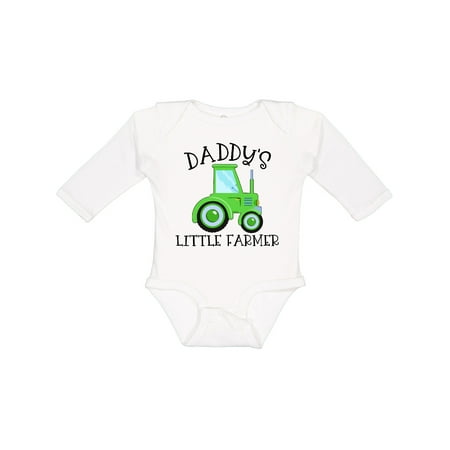 

Inktastic Daddy s Little Farmer- Green Tractor Gift Baby Boy or Baby Girl Long Sleeve Bodysuit
