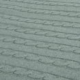 thumbnail image 2 of Flxxie Soft Cotton Cable Knitted Throw Blanket Simple yet Quality Look, 51" x 67", Light Gray, 2 of 5