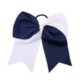 thumbnail image 4 of Qarigey Banda para el cabello grande Nudo de lazo Elástico Color a juego Estilo pijo Coleta Titular Pelos Cuerda Scrunchie Accesorios Azul azul marino+blanco 10Conjunto, 4 of 6