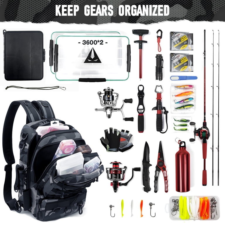 YTAKY 45L Waterproof Fishing Backpack with Rod Holder photo 3
