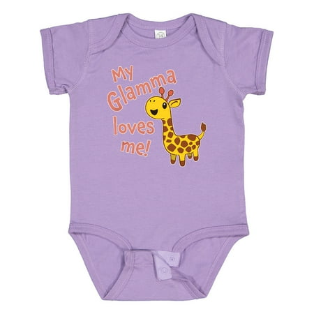 

Inktastic My Glamma Loves Me- Cute Giraffe Gift Baby Boy or Baby Girl Bodysuit