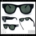 thumbnail image 2 of Classic Square Sunglasses for Men Women UV400 Protection Retro Thick Fat Bevel Frame Black Frame Green Lens, 2 of 7