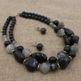 thumbnail image 3 of Dosaele 1 Set Layered Necklace Retro Design Jewelry Accessories Double Strand Statement Necklace Hook Earrings Set for Party, 3 of 8