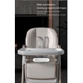 thumbnail image 3 of Baby 4-in-1 Convertible High Chairs,Portable Folding Dining Chairs for Babies and Toddlers,Adjustable Height, Infant Feeding Chair with Removable Tray,Unisex,White, 3 of 12
