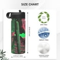 thumbnail image 4 of Yiaed Neon Desert Moon Print Water Bottle with Straw Lid, Stainless Steel Double Wall Insulated Water Bottle | Leak-Proof and Spill-Proof Water Bottle, 4 of 8