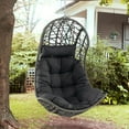 thumbnail image 4 of Gymax Hanging Egg Chair PE Rattan Swing Hammock Chair w/ Soft Pillow & Cushion, 4 of 10