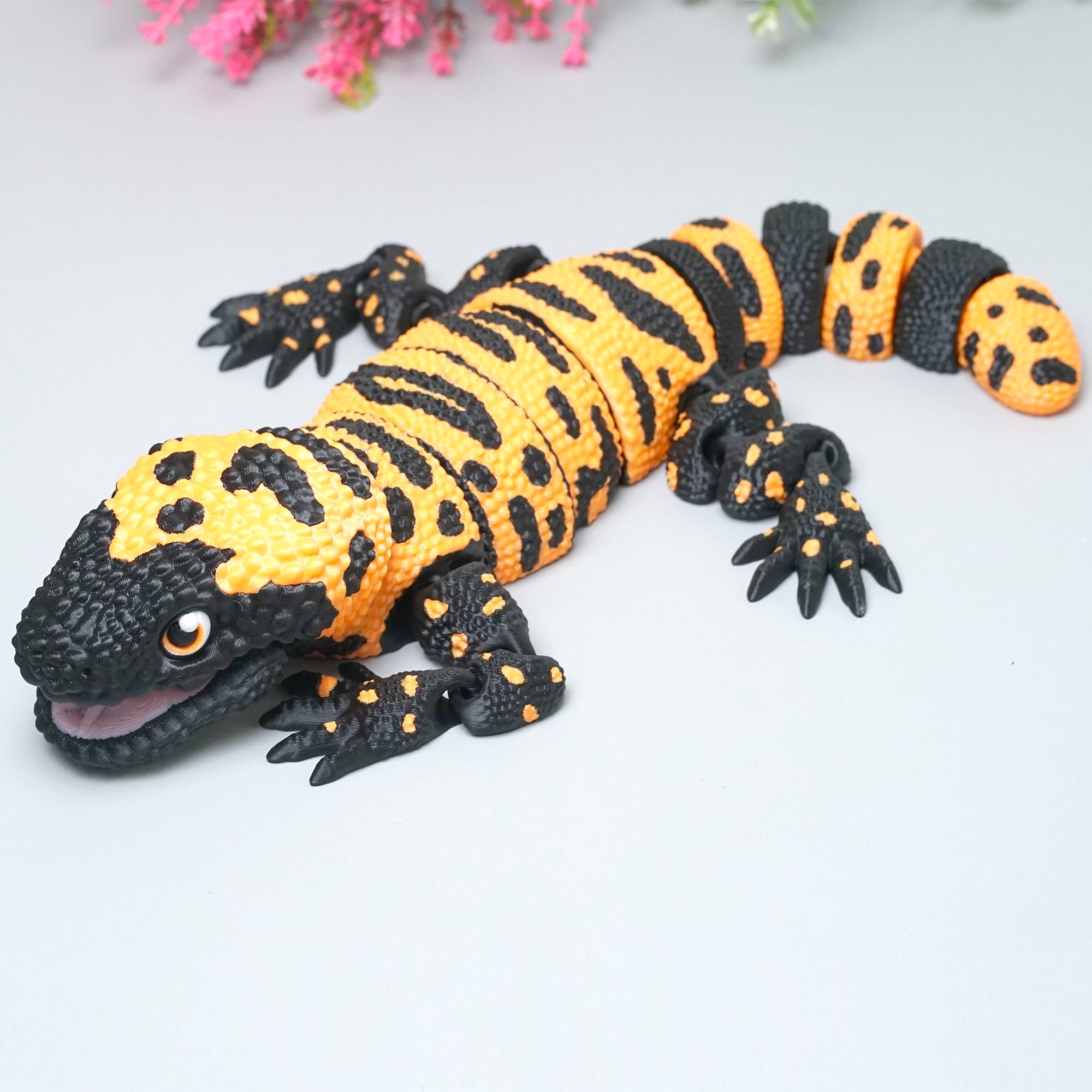 3D Printed lizard,Flexible Joint Animal lacertid Figurines,Realistic Eyes, Home Office Decor,Fidget Toy for Adults Teens Boy Festival Gifts