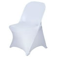 thumbnail image 3 of BalsaCircle 30 White Spandex Stretchable Folding Solid Chair Covers Slipcovers Wedding decorations, 3 of 4