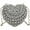 Silver, variant on Luxury Rhinestone Evening Party Bag Heart Shaped Diamond Embellished Purse Sparkling Single Shoulder Banquet Chain Bag Mini Wallet for Dinner and Wedding
