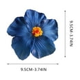 thumbnail image 3 of Hawaiian Hibiscus Flower Hair Clip, Plumeria Hibiscus Hair Clips, Flower Accessories for Women Bridal Wedding, Girls Vacation Beach Party, and Festive Outfits (Blue), 3 of 6