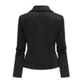 thumbnail image 3 of Lmueinov 2026 Women's Quilted Moto Jacket, Lapel Asymmetric Zip Long Sleeve Casual Biker Coat, Textured Slim Fit Outerwear for Daily Work Spring Fall S-XXL, 3 of 8
